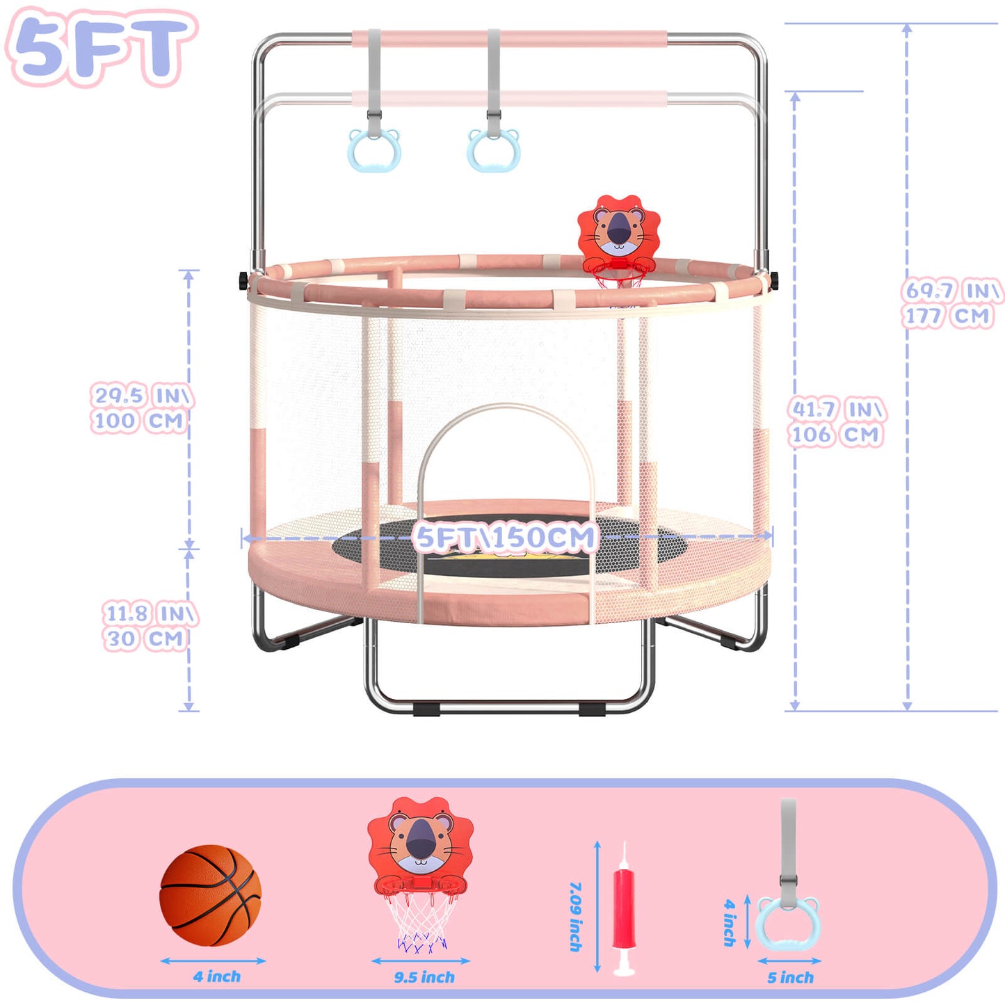 5FT Toddler Trampoline